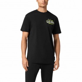 тениска,мъжки,тениски,philipp,plein,sport,globe,short,sleeve,t,shirt,black