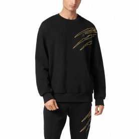 блуза,мъжки,пуловери,philipp,plein,sport,scratch,sweatshirt,black