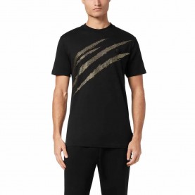 тениска,мъжки,тениски,philipp,plein,sport,studs,scratch,short,sleeve,t,shirt,black