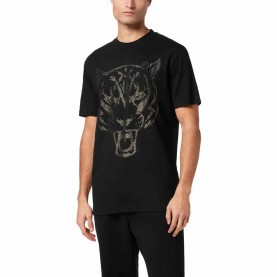 тениска,мъжки,тениски,philipp,plein,sport,studs,tiger,short,sleeve,t,shirt,black