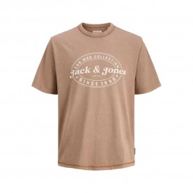 тениска,мъжки,тениски,jack,&,jones,dover,print,short,sleeve,t,shirt,monks,robe,(brown)