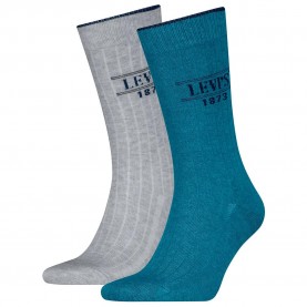 чорапи,мъжки,чорапи,levi´s,®,reg,cut,rib,logo,crew,socks,2,pairs,blue,grey,(green,blue)