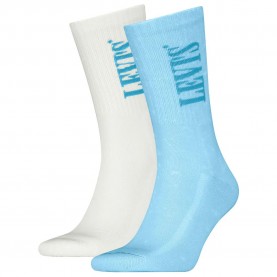 чорапи,мъжки,чорапи,levi´s,®,reg,cut,wash,logo,crew,socks,2,pairs,light,blue,white,(white,blue)
