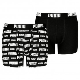 боксерки,детско,бельо,puma,everyday,logo,print,boxers,2,units,black