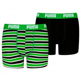 боксерки,детско,бельо,puma,everyday,striped,boxers,2,units,green,black,(green,black)