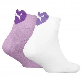чорапи,детски,чорапи,puma,heart,logo,quarter,socks,2,pairs,white,purple,(lila,white)