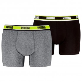 боксерки,мъжко,бельо,puma,logo,elastics,boxers,2,units,black,grey,(black,lemon,combo)