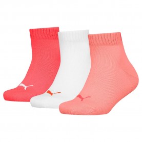 чорапи,детски,чорапи,puma,plain,quarter,socks,3,pairs,white,pink,(pink,combo)