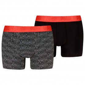 боксерки,мъжко,бельо,puma,printeds,boxers,2,units,red,fire,black,(grey)