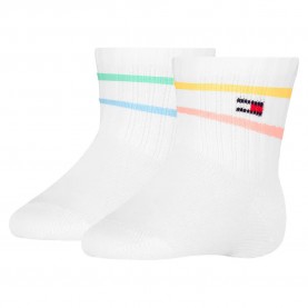 бебешки,чорапи,детски,чорапи,tommy,hilfiger,baby,sport,crew,socks,2,pairs,pink,(white)