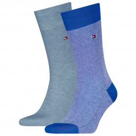 чорапи,мъжки,чорапи,tommy,hilfiger,birdseye,socks,2,pairs,ocean,blue,(blue)