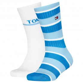 чорапи,детски,чорапи,tommy,hilfiger,colorblock,crew,socks,2,pairs,white,blue,(light,blue)