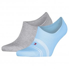 чорапи,мъжки,чорапи,tommy,hilfiger,footie,hc,fancy,breton,no,show,socks,2,pairs,light,blue,(blue,grey)