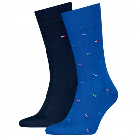 чорапи,мъжки,чорапи,tommy,hilfiger,nautical,flag,socks,2,pairs,ocean,blue,(blue)