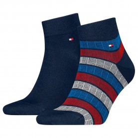 чорапи,мъжки,чорапи,tommy,hilfiger,quarter,one,row,color,block,socks,2,pairs,navy,(blue)