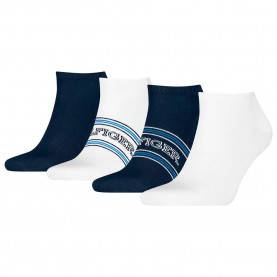 чорапи,мъжки,чорапи,tommy,hilfiger,sneaker,giftbox,socks,4,pairs,white,blue,(white,navy)