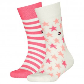 чорапи,детски,чорапи,tommy,hilfiger,stard,and,stripes,socks,2,units,white,pink,(soft,pink)
