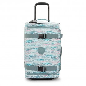 куфари,kipling,aviana,s,39l,trolley,bag,palmtree,leaves,(blue)