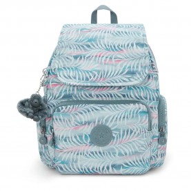 раница,раници,kipling,city,zip,s,13l,backpack,palmtree,leaves,(blue)