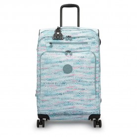 куфари,kipling,new,youri,spin,m,70l,trolley,bag,blue,(palmtree,leaves)