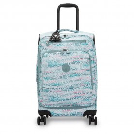 куфари,kipling,new,youri,spin,s,33l,trolley,bag,blue,(palmtree,leaves)