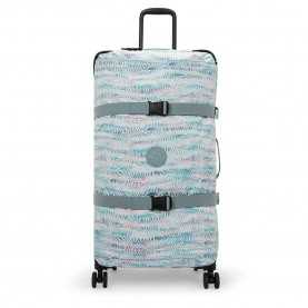 куфари,kipling,spontaneous,l,101l,trolley,bag,palmtree,leaves,(blue)