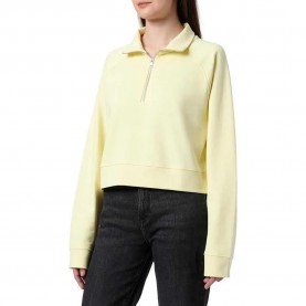 блуза,дамски,пуловери,дамски,плетени,дрехи,hugo,blue,dileria,01,half,zip,sweater,yellow