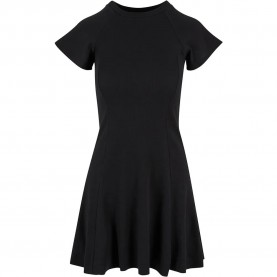 рокля,дамски,поли,и,рокли,urban,classics,rib,skater,short,sleeve,short,dress,black,(black)