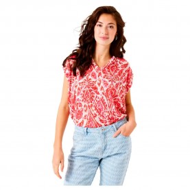 тениска,дамски,тениски,garcia,e50207,short,sleeve,v,neck,t,shirt,red,(ruby,red)