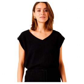 тениска,дамски,тениски,garcia,e50214,short,sleeve,v,neck,t,shirt,black
