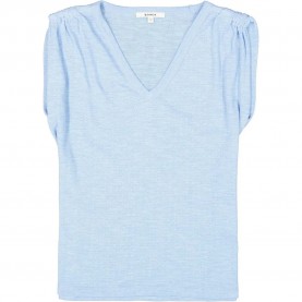 тениска,дамски,тениски,garcia,f50003,short,sleeve,v,neck,t,shirt,blue,(blue,wave)