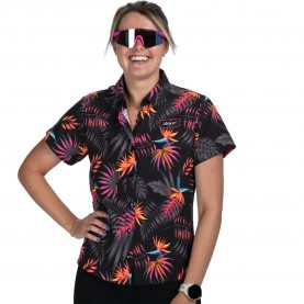 риза,с,къс,ръкав,дамски,блузи,дамски,ризи,zoot,ltd,party,short,sleeve,shirt,tropical,magic,(black)
