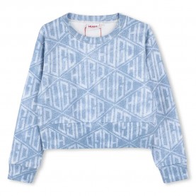блуза,детски,блузи,hugo,g00395,sweatshirt,denim,blue,(blue)