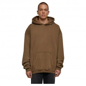Суичър Urban classics Acid Washed hoodie - Summer Olive (Brown) суичър,мъжки,пуловери,urban,classics,acid,washed,hoodie,summer,olive,(brown)