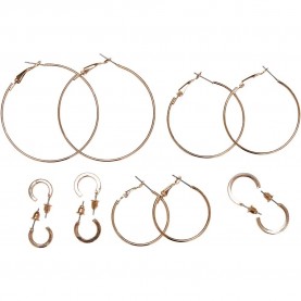 бижутерия,urban,classics,basic,hoop,earrings,6,pairs,golden,(gold)