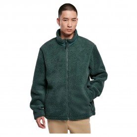 блуза,мъжки,пуловери,urban,classics,basic,sherpa,full,zip,sweatshirt,green,(bottle,green)