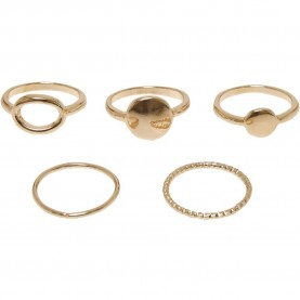бижутерия,urban,classics,basic,stacking,ring,5,units,golden,(gold)