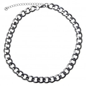бижутерия,urban,classics,big,chain,necklace,silver,(gun,metal)