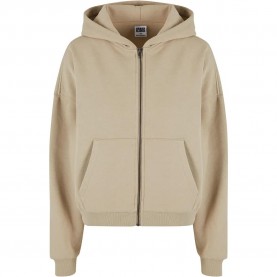 блуза,дамски,блузи,urban,classics,boxy,full,zip,sweatshirt,wet,sand,(beige)