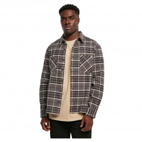 Карирана риза Urban classics Boxy Kane Check long sleeve shirt - Grey (Grey / Black) карирана,риза,мъжки,ризи,urban,classics,boxy,kane,check,long,sleeve,shirt,grey,(grey,black)