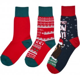 чорапи,детски,чорапи,urban,classics,christmas,bear,long,socks,3,units,red,blue,(multicolor)