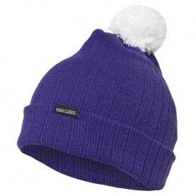 шапка,всички,шапки,urban,classics,contrast,bobble,beanie,purple,(purple,white)