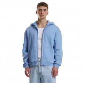 Блуза Urban classics Fluffy full zip sweatshirt - Powder Blue блуза,мъжки,пуловери,urban,classics,fluffy,full,zip,sweatshirt,powder,blue