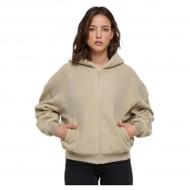 блуза,дамски,блузи,urban,classics,oversized,sherpa,full,zip,sweatshirt,beige
