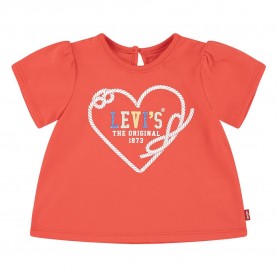 тениска,детски,тениски,levi´s,®,heart,puff,slv,short,sleeve,t,shirt,orange,(hibiscus)