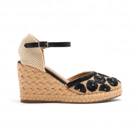 дамски,еспадрили,gioseppo,bennett,wedge,espadrilles,black,(brown)