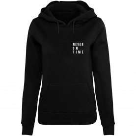 суичър,дамски,блузи,miss,tee,never,on,time,hoodie,black,(black)