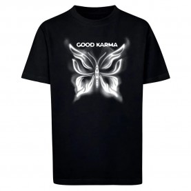 тениска,детски,тениски,mister,tee,good,karma,butterfly,short,sleeve,t,shirt,black,(black)