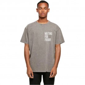 Тениска Mister tee Waiting For Friday Acid Washed Heavy short sleeve T-shirt - Grey (Asphalt) тениска,мъжки,тениски,дамски,тениски,mister,tee,waiting,for,friday,acid,washed,heavy,short,sleeve,t,shirt,grey,(asphalt)