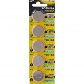 батерии,toshiba,cr2450,button,battery,5,units,clear,(silver)